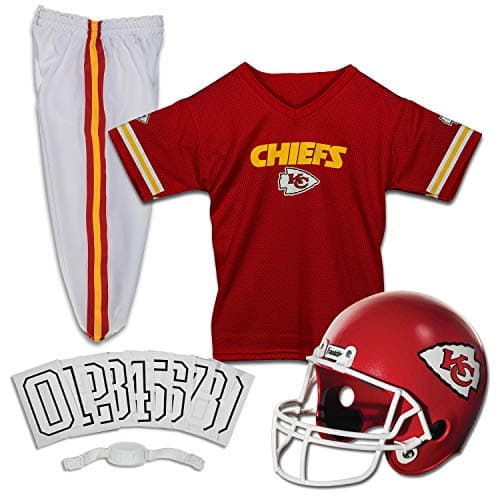 Kansas City Chiefs NFL Youth Helmet and Uniform Set by Franklin - Small