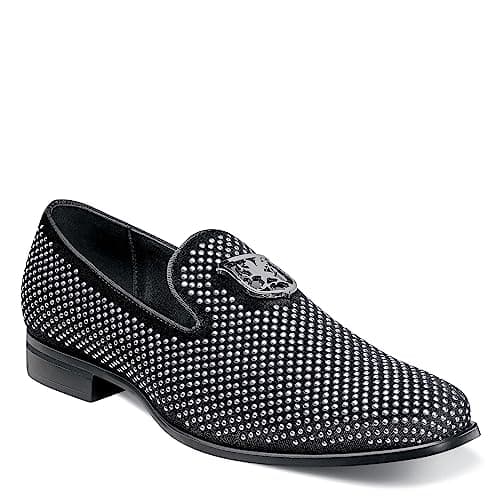 Stacy Adams Men's, Swagger Loafer Black Silver 7.5 M