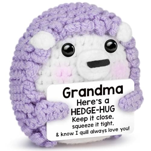 Sensi Blue Easter Mothers Day Birthday Gifts for Grandma from Granddaughter Grandson Grandkids, Funny Crochet Hedgehog Nana Gigi Granny Grammy Present, Best Grandma Ever Gifts for Grandmother Decor