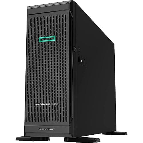HPE ProLiant ML350 Gen10 Tower Server Bundle with Dual Xeon 6148 2.40 GHz, 256GB DDR4 Memory, 7.68TB Enterprise SSD Storage, RAID, Dual Power, iLO (Renewed)