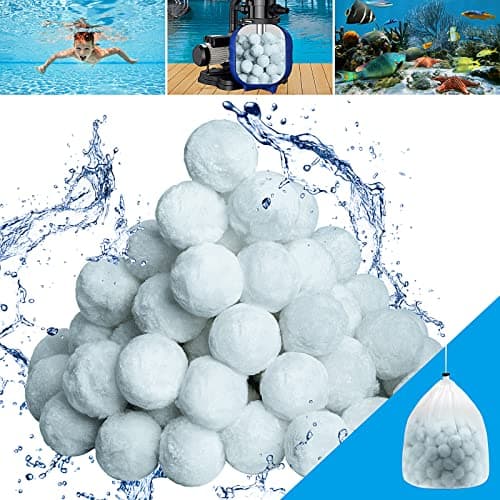 Moritakk 1.54lbs Pool Filter Ball for Sand Filter Pump for Above Ground Pool,Reusable Eco-Friendly Filter Balls Replace Pool Filter Sand (Equals 50 lbs Pool Filter Sand).…