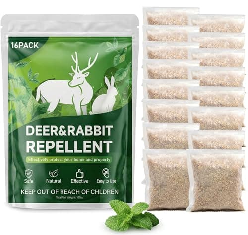 16 Pack Deer & Rabbit Repellent Pouches, Effective Garden Animal Repellent