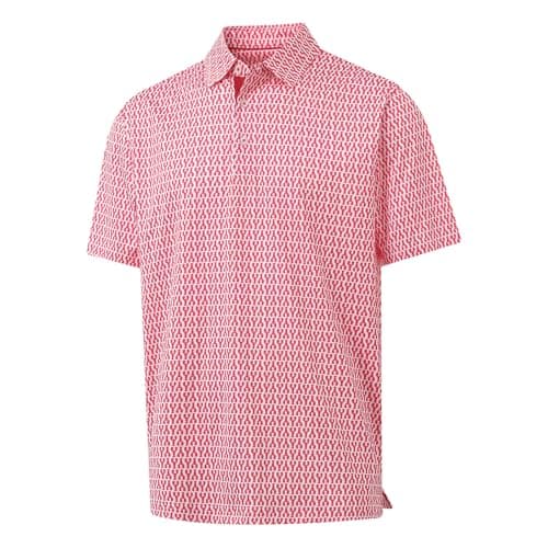 Golf Shirts for Men Dry Fit Short Sleeve Print Performance Moisture Wicking Polo Shirt