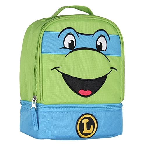 INTIMO Teenage Mutant Ninja Turtles TMNT All Turtles Dual Compartment Lunch Box (Leonardo) 9"