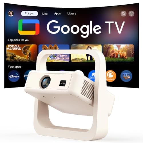 PANSEBA Official Google TV Smart Projector with Stand, Movie Projector