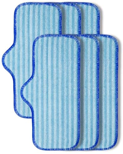 RuannoClean Microfiber Pads Compatible with Dupray Neat Steam Cleaner, Reusable Steam Mop Replacement Pads Fit for Dupray Steam Cleaner Accessories, Steamer cloth cover Durable & Washable - 6 Pack