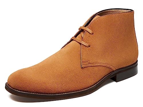 Journey West Mens LightWeight Suede Desert chelsea chukka Boots Brown US 8.5