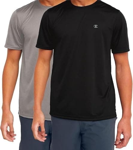Champion T Shirts for Men Big and Tall - 2 Pack Performance Moisture Wicking Tee