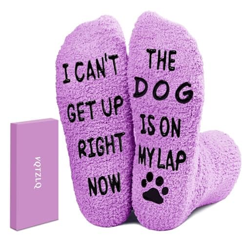 VQTZLQ Mothers Day Gifts for Mom Wife Grandma Daughter, Gifts for New Mom Sister, Anniversary, Christmas Gift for Women Mom Dog Lovers, Valentines Day for Her Women, Funny Fuzzy Slipper Socks.