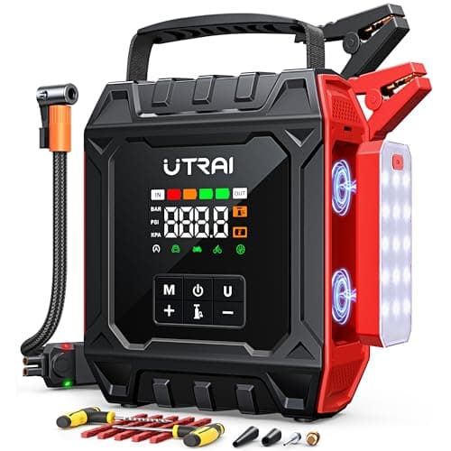 UTRAI 8000A Jump Starter with Air Compressor 160PSI for All Gas/12L Diesel