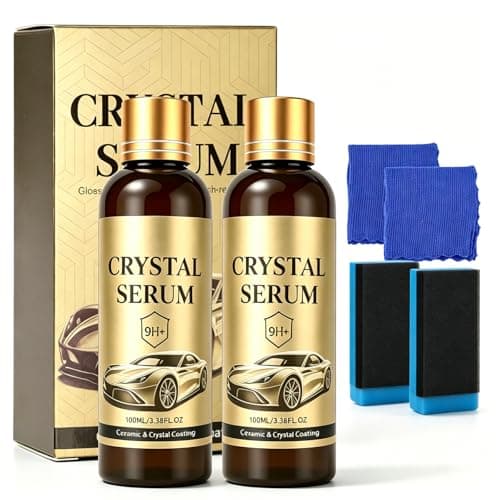 PTZ Crystal Serum for Cars – Advanced Graphene Ceramic Coating, 9H Crystal Serums Auto Detailing Protection, 100ML Hydrophobic PTZ Crystals Serum Paint Sealant1 (2PCS)