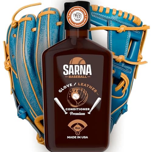 SARNA BASEBALL Glove Conditioner, Liquid, 8 Oz – Break in Faster, Keep Leather Maintained – Water-Based, Non-Darkening, No Sticky Residue – Glove Conditioner for Mitts & Softball Gear Made in USA
