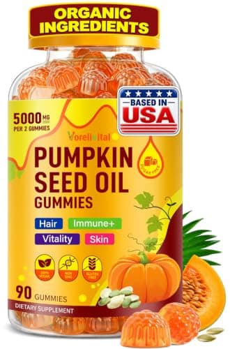 Vorelivital Pumpkin Seed Oil for Hair Growth Gummies with Saw Palmetto