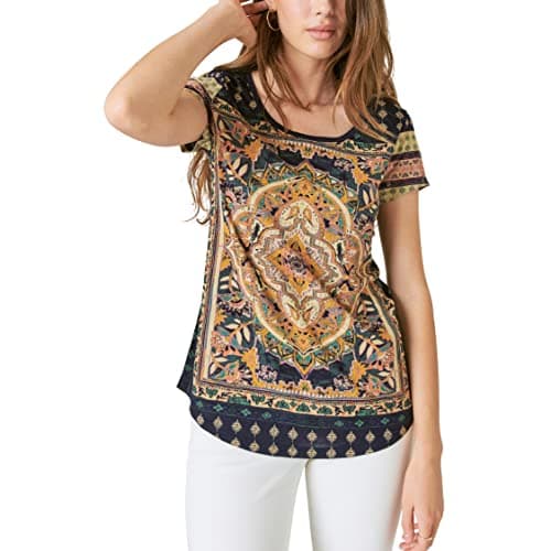 Lucky Brand Persian Carpet Tee Navy Multi XL (US 12-14)