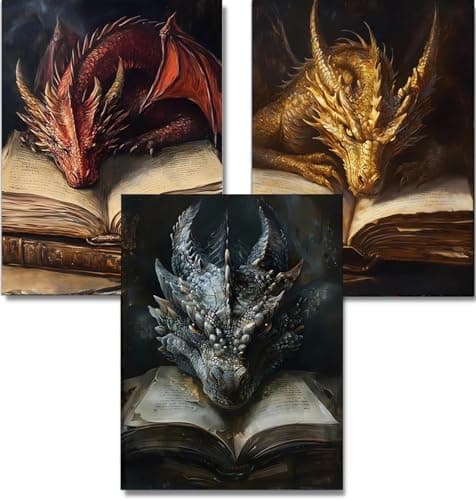 3 Pack Dragon Diamond Art Kits for Adults Round Diamond Painting 12x16Inch