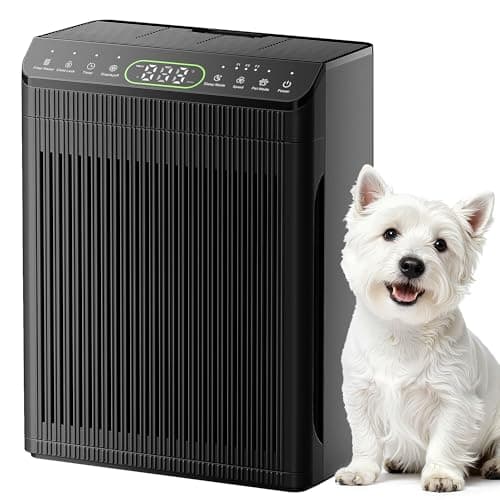 EVALIT Air Purifiers for Home Large Room, Air Purifier up to 2200sq.ft, PM2.5 Air Quality Display, Sleep Mode with Fragrance for Smoke Dust Odors, ET066, Black, 1Pack+3Modes