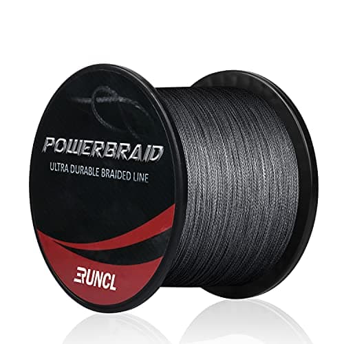 RUNCL PowerBraid Fishing Line 4/8/9 Strands, Braided Fishing Line 300/500/1000Yds - Seamless Weaving Tech, Enhanced Coating Tech, Zero Stretch, High Sensitivity, Smaller Diameter - Braid Line 15-115LB