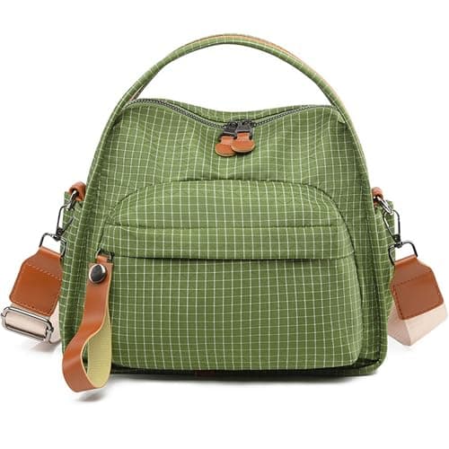 Lytosmoo Nylon Crossbody Bags for Women Trendy Shoulder Hobo Purse Front Pocket Handbag Top Handle Satchel Bag