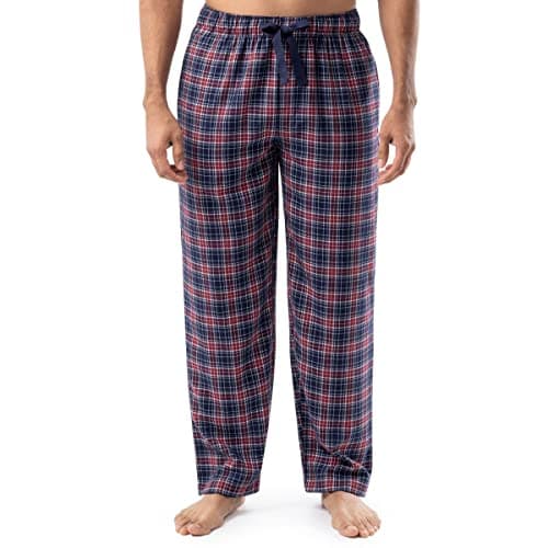 IZOD Men's Poly-Rayon Yarn-Dye Woven Sleep Pant, Navy/Red/White Plaid, XX-Large