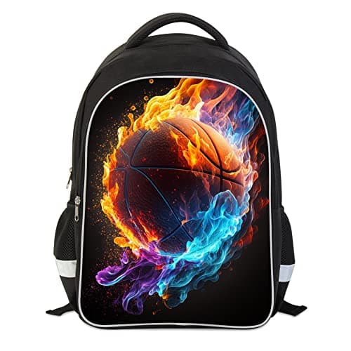 RTBBCKS School Backpack for Boys, Basketball Backpack for Boys School Bag Suitable for 6-18 Kid, for Children Teens Elementary Middle School Bookbag Travel Back.