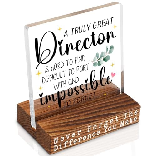 A Truly Great Director Gift Acrylic Desk Sign, Thank You Appreciation Gifts for Director Boss Leader Retiremen Christmas Birthday Office Desk Decor Decorative Signs Plaque YTT21