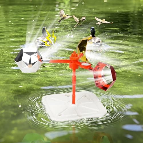 Floating Pool Bird Deterrent, 360° Wind-Driven Reflective Spinner, Upgraded Shatterproof Mirror for Garden, Patio, Boat, Orchard & Pond (Basic Model)