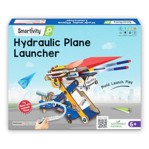 Smartivity 2in1 Hydraulic Aeroplane & Dart Launcher STEM Kit Ages 6-14