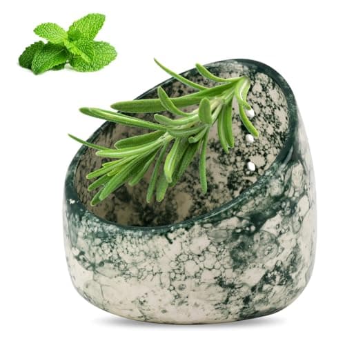 Upgraded Herb Stripper Bowl – Ceramic w/Holes for Leaf Removal