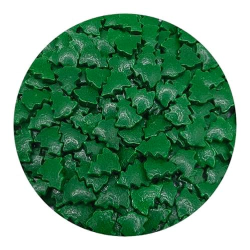 NCS Christmas Tree Shaped Edible Sprinkles – Green Cupcake, Cake & Cookie Decorations, 7 oz