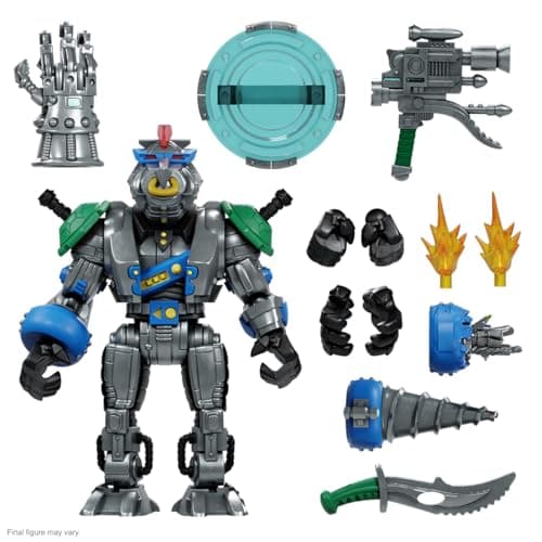 Super7 ULTIMATES! Teenage Mutant Ninja Turtles Robotic Bebop - 8" TMNT Action Figure with Accessories Classic Cartoon Collectibles