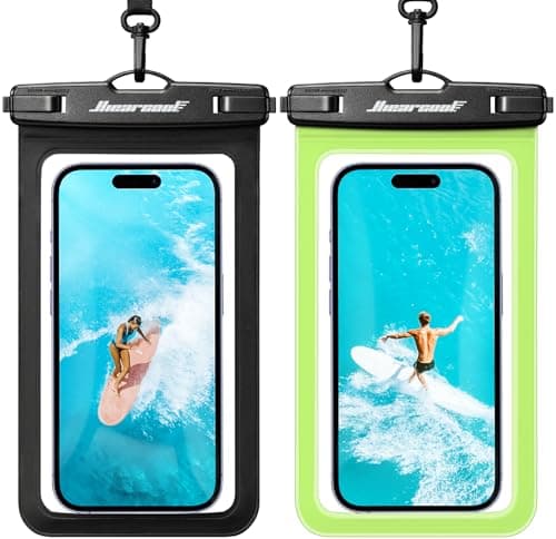 Hiearcool Waterproof Phone Pouch, Waterproof Phone Case, Black&Olive Green