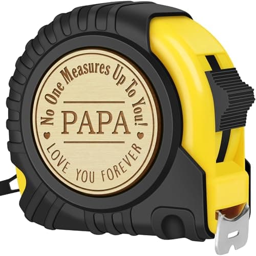 Sensi Blue Papa Birthday Gift for Grandpa from Grandkid, Tape Measure 25 FT