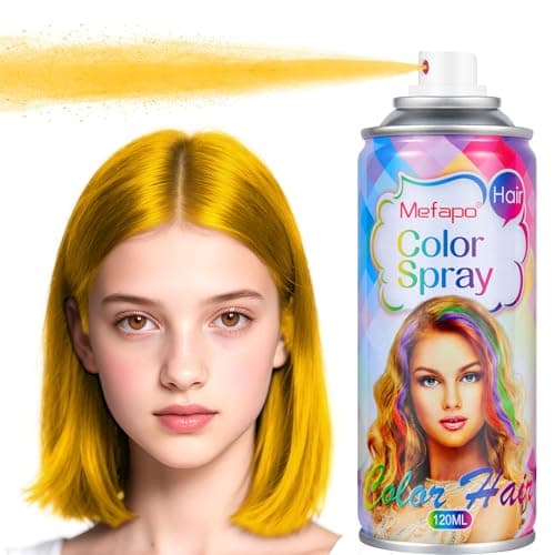 Blonde Hair Spray, Gold Temporary Hair Color Spray for Kids Women Men,Washable Yellow Hair Spray，Natural Gold Hair Color Wax With Non Damaging for Party, Christmas Makeup, Cosplay (Blonde 120ML)