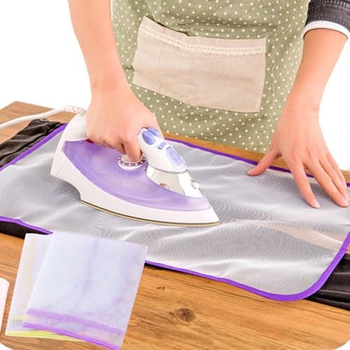 Frinovalt 2pcs Pressing Cloth for Ironing, High Temperature Ironing Cloth Resistance Protective Clothes Heat Insulation Ironing Net (Random)