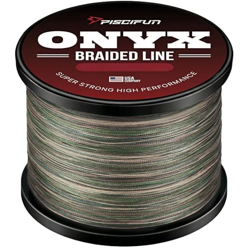 Piscifun Onyx Braided Fishing Line Advanced Superline Braid Lines 150Yd 40lb Moss Camo