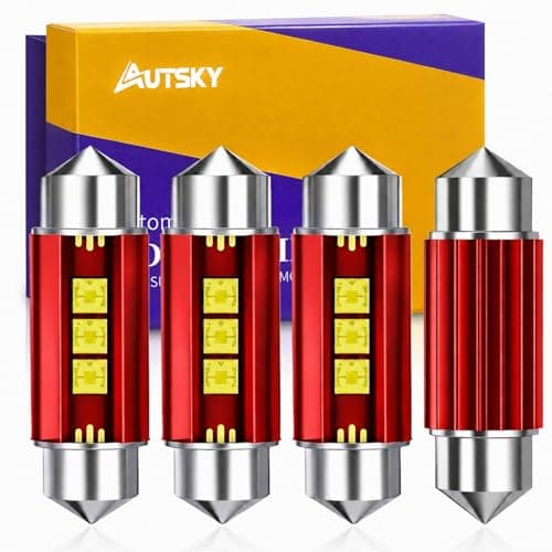 AUTSKY DE3175 LED Bulb 31MM White for Dome License Plate Light 4 Pack