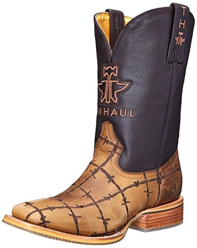 Tin Haul Shoes Men's Bob Wire Western Boot, Brown, 9.5 D US