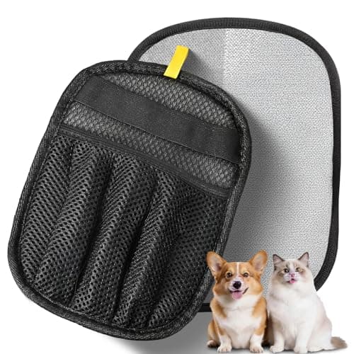 Mcuhzot Five-Finger Static Pet Hair Removal Glove Reusable pet Hair Brush Suitable for Laundry, Sofas, Carpets, and car Seats Black 1pc