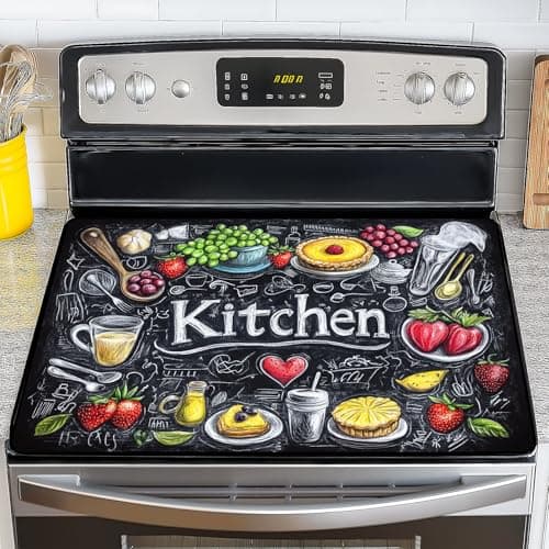 Stove Top Cover for Electric Stove, Glass Stove Top Cover, 28.5x20.5 inch