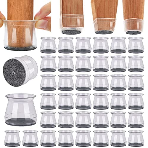 BUMACO 40Pcs Chair Leg Floor Protectors for Hardwood Floors Anti-Scratch
