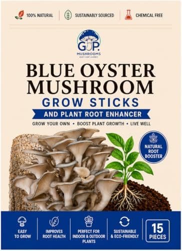 Blue Oyster Mushroom Grow Sticks and Plant Root Enhancer 15 Pieces
