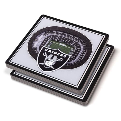 YouTheFan NFL Las Vegas Raiders 3D StadiumView Coasters - Allegiant Stadium