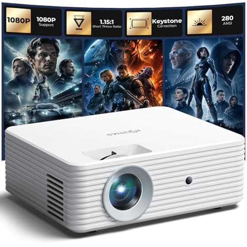 Mini Projector for iPhone, ELEPHAS Portable Projector for Bedroom