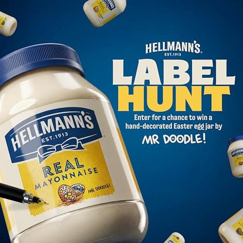 Hellmann's Mayonnaise Real Mayo 1 ct For A Creamy Sandwich Spread or Condiment Rich in Omega-3 ALA, Gluten Free 30 oz