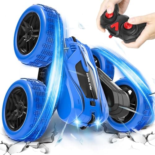 A ALPHA Remote Control Car, RC Stunt Car Double-Sided 360° Rotating 4WD