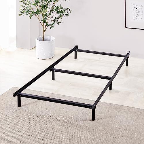 Zinus Michelle Compack 6-Leg Support Bed Frame, for Box Spring and Mattress Set, Twin, Black (AZ-SBF-07T)