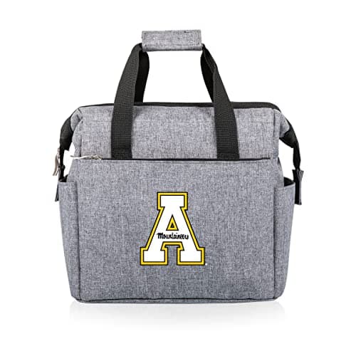 Picnic TIME NCAA App State Mountaineers On The Go Lunch Bag, Soft Cooler Lunch Box, Insulated Lunch Bag, (Heathered Gray)
