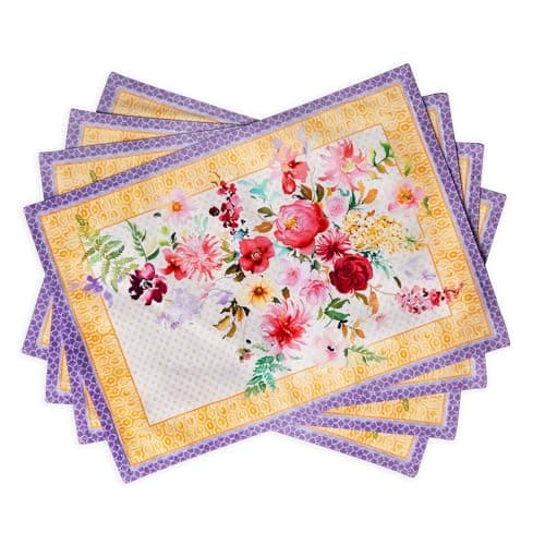Maison d' Hermine Placemats Set of 4 Reusable 100% Combed Cotton (13"x19")