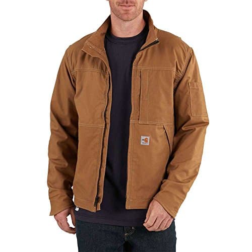 Carhartt Men's Flame Resistant Full Swing® Relaxed Fit Quick Duck Lined Jacket, Carhartt Brown, X-Large