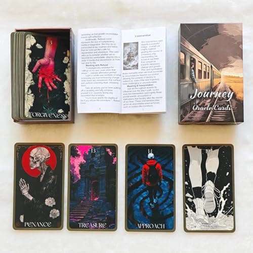 Journey Oracle Card: Step into a world of mystery and self-discovery. Oracle Deck, Oracle cards with guide book, tarot cards for beginners, for spiritual seekers, tarot lovers, and creative souls